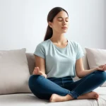 Home 20 마인드풀니스 연습으로 직장 내 스트레스 관리 - **Prompt 1: From Burnout to Inner Peace through Mindfulness**
A young adult, initially depicted ...